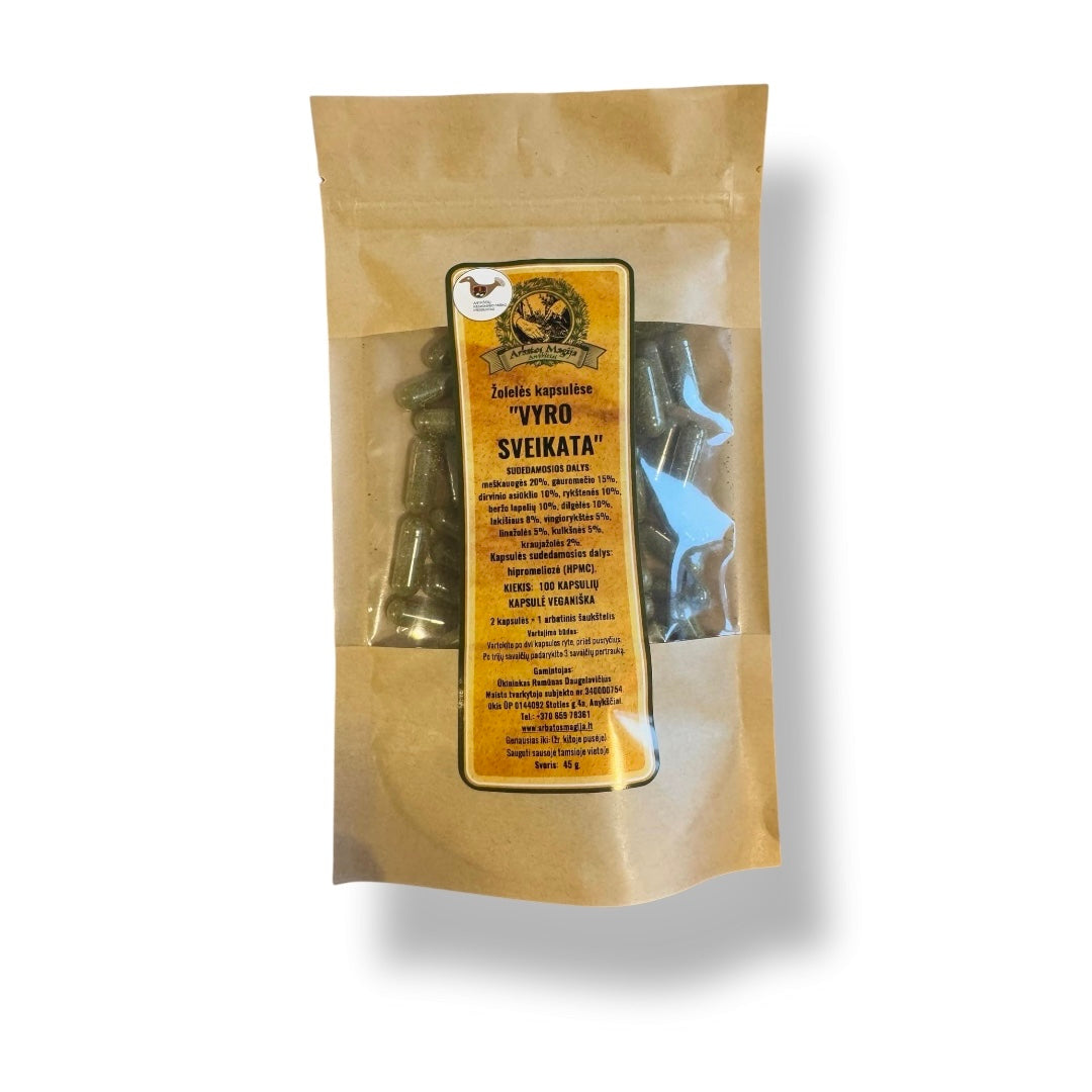 Žolelės kapsulėmis Vyro sveikata