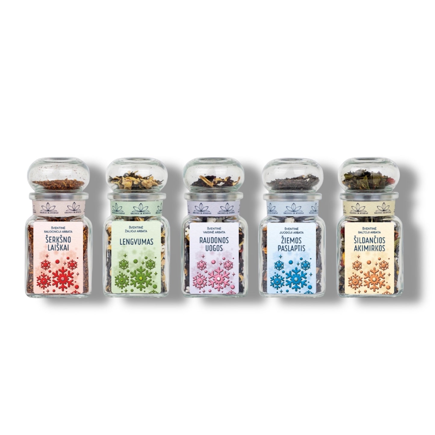 Šventinė arbata stiklo indelyje