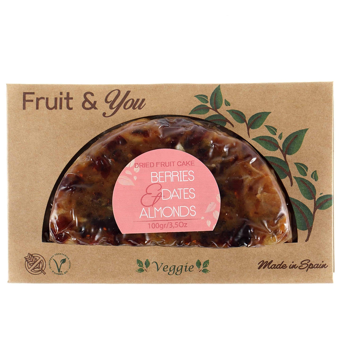 Vaisių pyragas FRUIT & YOU su spanguolėmis ir migdolais