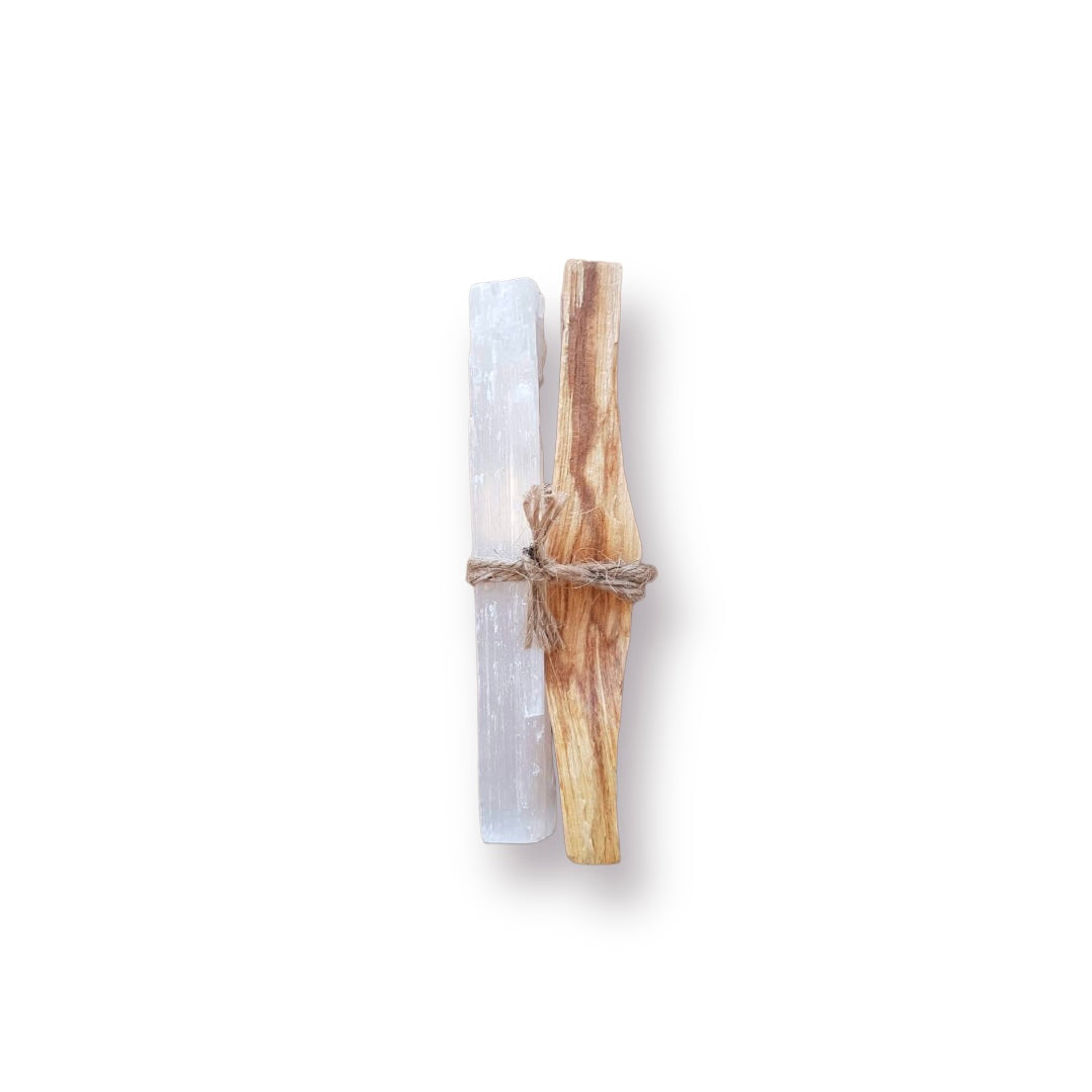 Rinkinys palo santo + selenitas