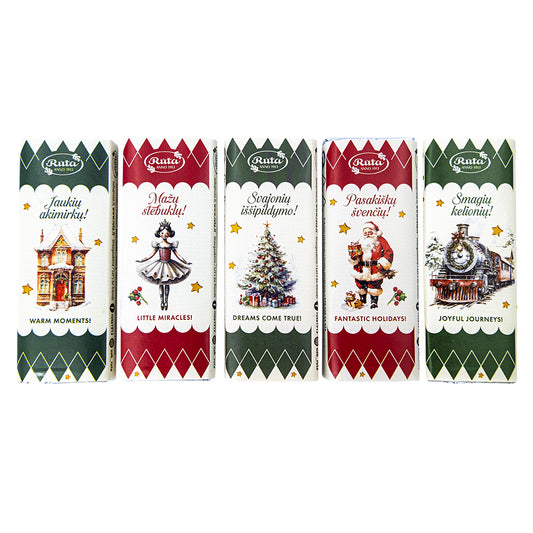 Juodasis šokoladas (50 %) „Pasakiškų švenčių!“ 1vnt