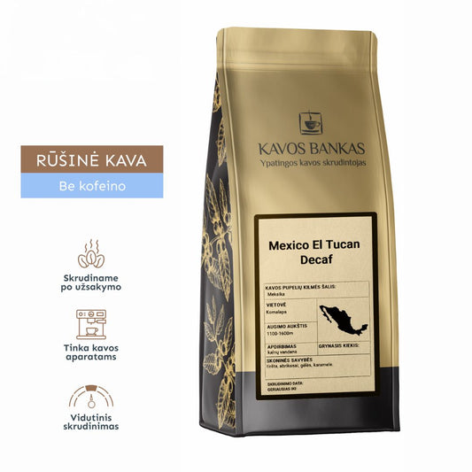 Malta kava be kofeino Mexico El Tucan Decaf